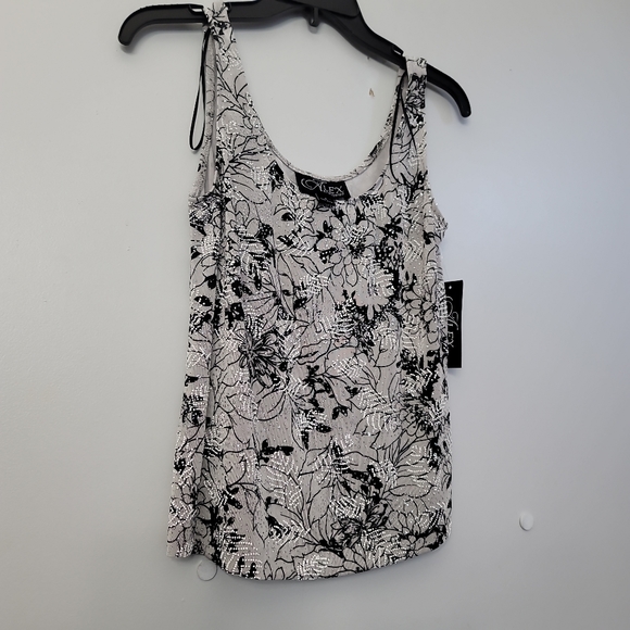 ALEX EVENINGS Women's Beaded Twin Set - Picture 12 of 12